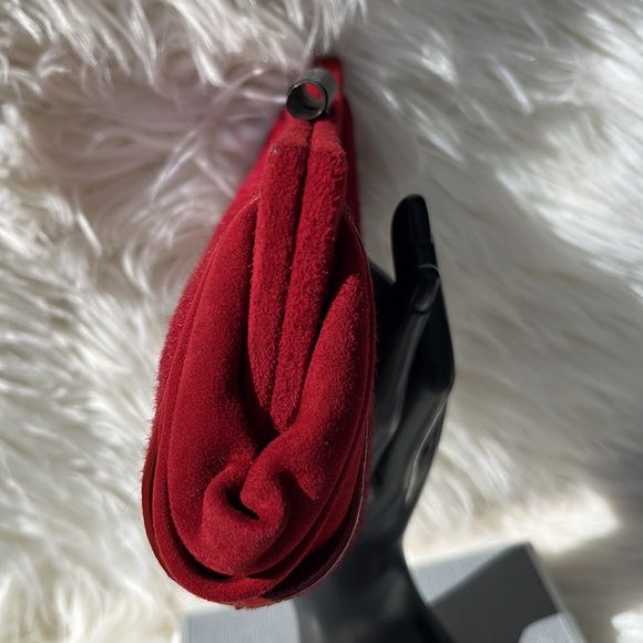 Authentic Tod’s ‘Scala Pochette’ Sera Clutch ~ in Red Pony Hair & Suede - Picture 4 of 16